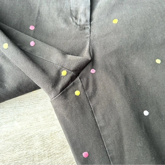JM Collection Embroidered  Multicolor Polka Dot Capri Pants - Picture 6 of 12